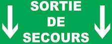 Panneau Sortie de secours en bas
