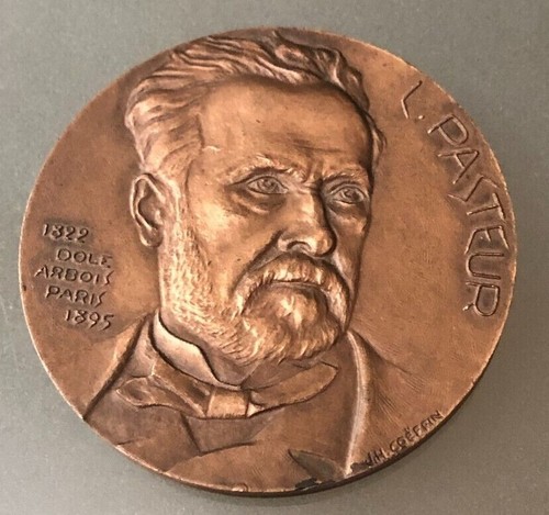 Médaille bronze louis pasteur - bronze,