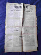 Courrier des Ardennes 1894 Mort Comte de Paris Pub Peugeot velo Machine à coudre