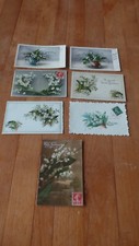 LOT DE 7 CPA MUGUET PORTE-BONHEUR