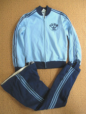 Survetement Club ADIDAS Ventex 80'S bleu veste Pantalon Tracksuit Vintage - S