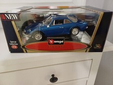 Renault Alpine A110 1600s burago 1/16 - miniature bleu - rare vintage collector