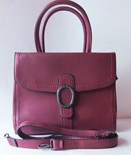 Sac à main femme simili cuir , anse & bandouilére , brun bordeau ,style moderne 