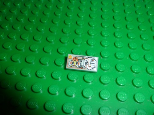 Lego tile 1x2 silver orange - lego,