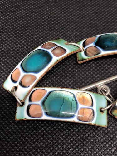 Bracelet emaux sur cuivre vert - bracelet,