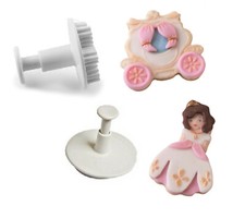 Martellato Voitures Et Princesse: Set 3 Moules À Éjection Fondant