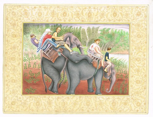 Peinture miniature indienne - peinture,
