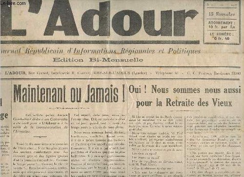 Adour 15 novembre - novembre, 1937