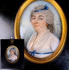 French Portrait Miniature of a