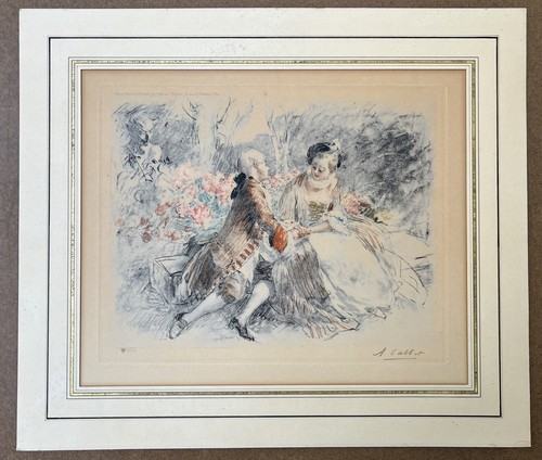 Gravure ancienne aquatinte - gravure,