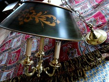 Lustre monte descend trois branches réglable* art deco *coulé au sable****