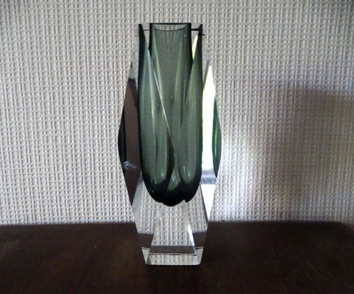 Vase verre murano sommerso - verre,