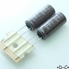 Condensateur 82µF 160V Electrolytique 10x25mm 105° pas5 20% KXJ Chemi (lot de 2)