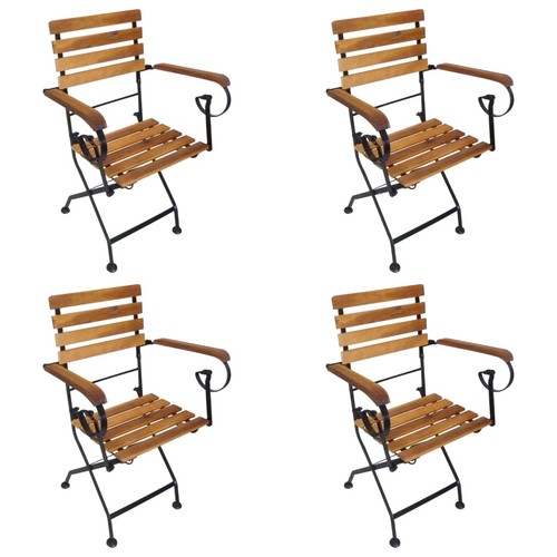 Chaises pliables de jardin - 4×,