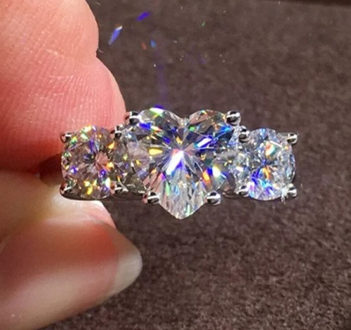 Rare bague solitaire - solitaire, diamant