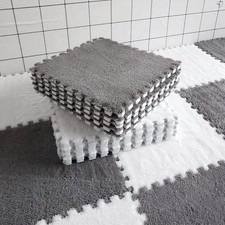 Lot de 10/20 dalles de moquette emboîtables en mousse - Motif puzzle - 30 x 3...