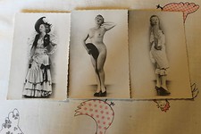 3 cartes postale de Hélene DIX danceuse nue chanteuse de cabaret année 30 40 