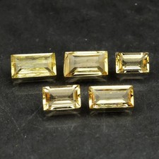 Superbe lot de 5 petites topazes impériales - Gemme - Pierre fine et précieuse