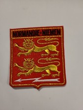 patch thermocollant brodé normandie niemen H9cm L 8cm Rouge 
