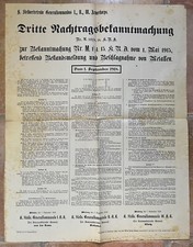 Rare Affiche Avis Réquisition