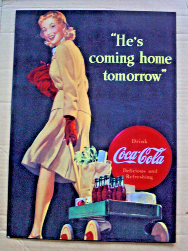 Plaque tole publicitaire coca - publicitaire,