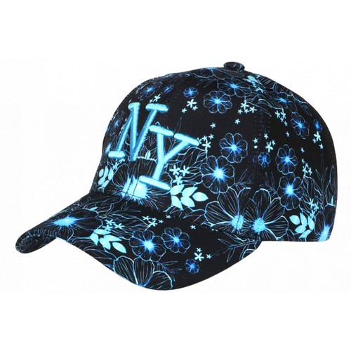 Casquette fleurs bleues - ny,