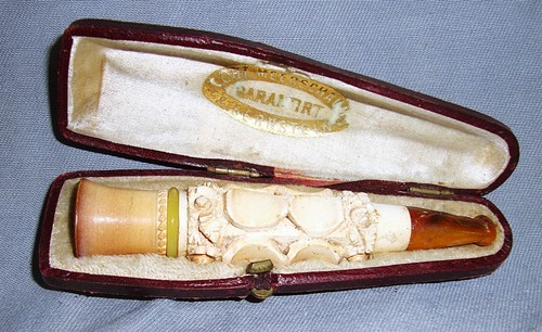 Antique porte cigares écume - antique, porte-cigares