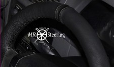 Couvre Volant En Cuir Authentique Pour Audi A4 1994-2006 B5 B6 + Sangle Noire