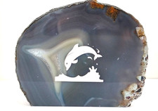 Tranche Agate bleue brute avec