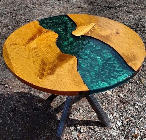 Table basse résine époxy - table, en