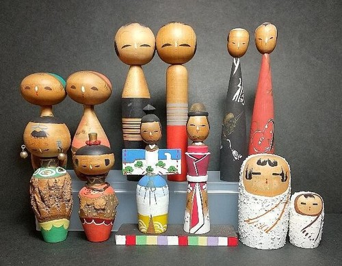 Rare poupées kokeshi - rare,