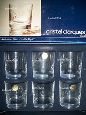 Cristal D'Arques coffret de 6 gobelets forme basse taille épi comme neuf