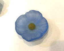 Fleurs de Cactus bleue DAUM par Hilton Mc Connico Cristal Pâte de verre HMC Mac