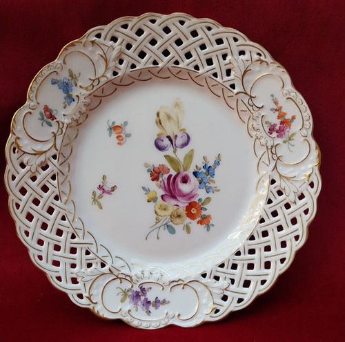 Assiette saxe porcelaine - saxe,