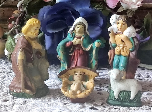 Antique creche noel - antique, de