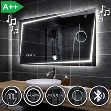 Miroir Salle De Bain Lumineux LED BERLIN | BLUETOOTH | HORLOGE | INTERRUPTEUR
