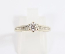 Bague Alliance solitaire or