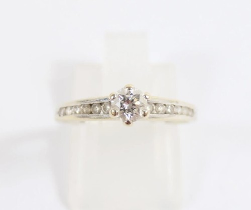 Bague alliance solitaire - solitaire, or