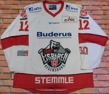Maillot Shirt Ice Hockey Ghiaccio Match Worn Jung Eisbaren Regensburg Indossata