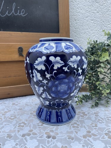 Vase faïence bleu blanc - faïence,