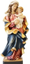 Statue Madonna Avec Enfant CM 60 IN Fibre De Verre Décoré Main Fabriqué IN Italy