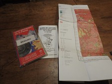 carte géologique BEAUJEU 1982 avec guide de lecture pédagogique