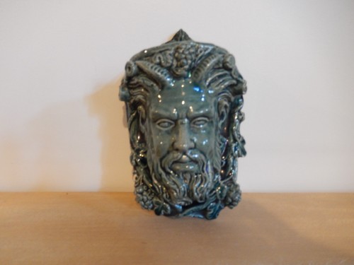 Bouquetière barbotine bleu - barbotine,