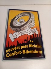 Plaque tole relief Michelin le