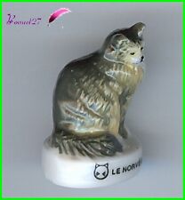 Feve Les Races de Chat Cat Edition Atlas " Le Norvégien "  #A23