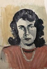 Aquarelle Portrait Femme En