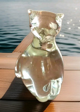 figurine chat en cristal