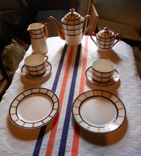 Faïences Béarn (HBCM): tête à tête petit déjeuner, gouter,