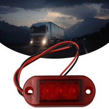 Feu de position latéral LED étanche pour camion remorque camion rouge blanc 12