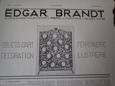 EDGAR BRANDT ferronnerie d'art